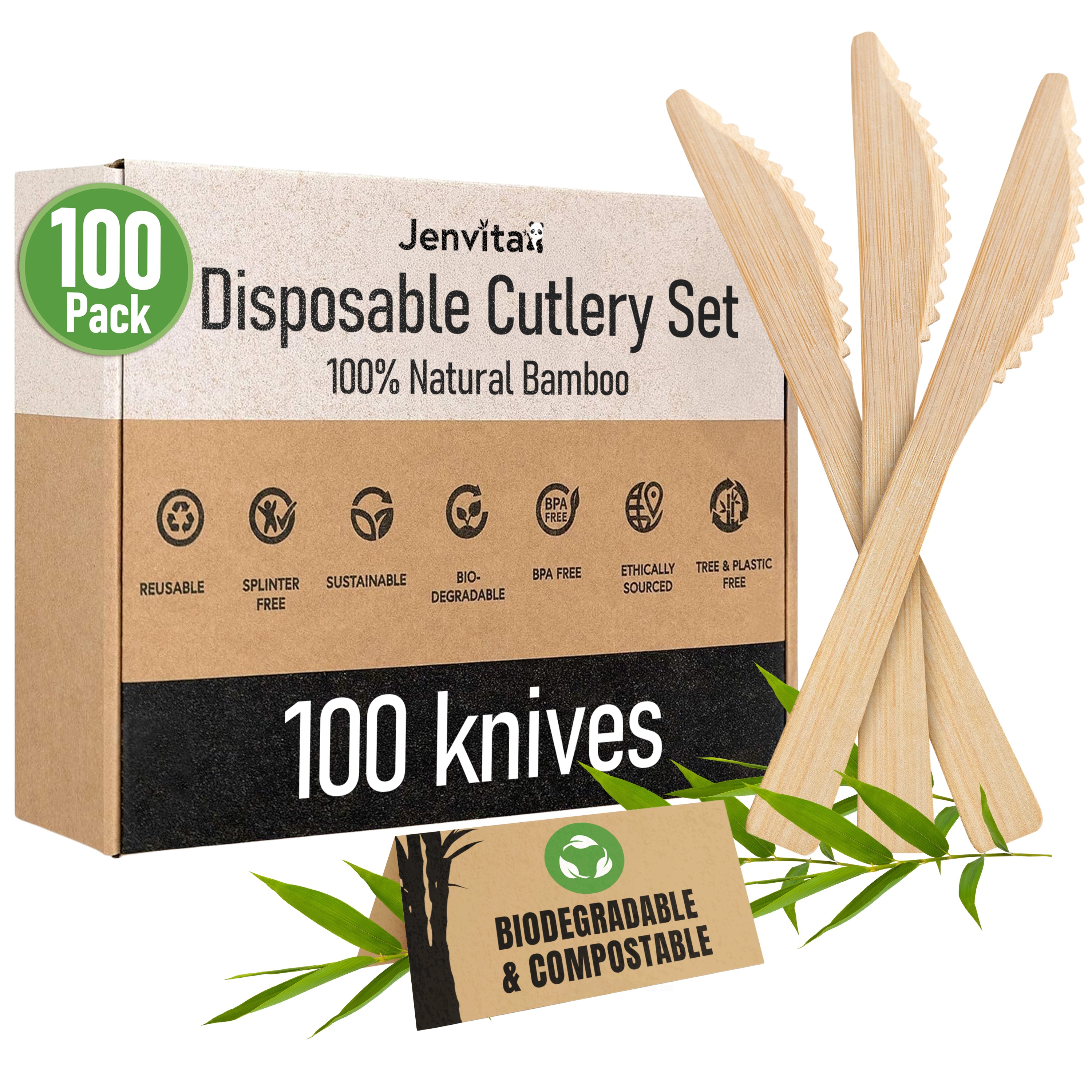 Jenvita Knives Cutlery Pack - 100 Knives