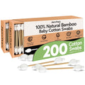 Jenvita Bamboo Child Safety Cotton Swabs - 200 Pack