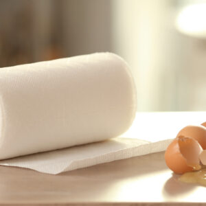 reusable paper towels and egg mess