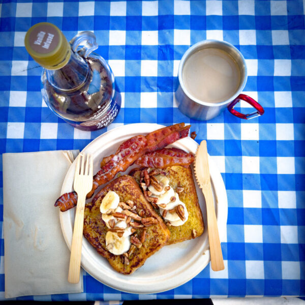 Eco-Friendly Camping Essentials: Why Bamboo Products Should Be in Your Gear Bag 2 french toast on a bamboo plate