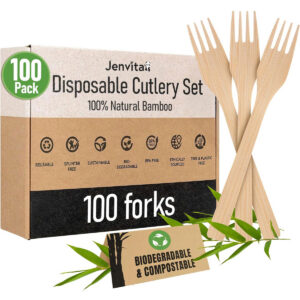Bamboo Forks - 100 Pack