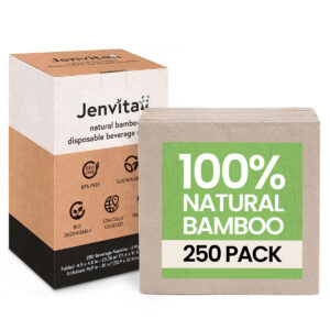 disposable bamboo cocktail napkins 250 pack