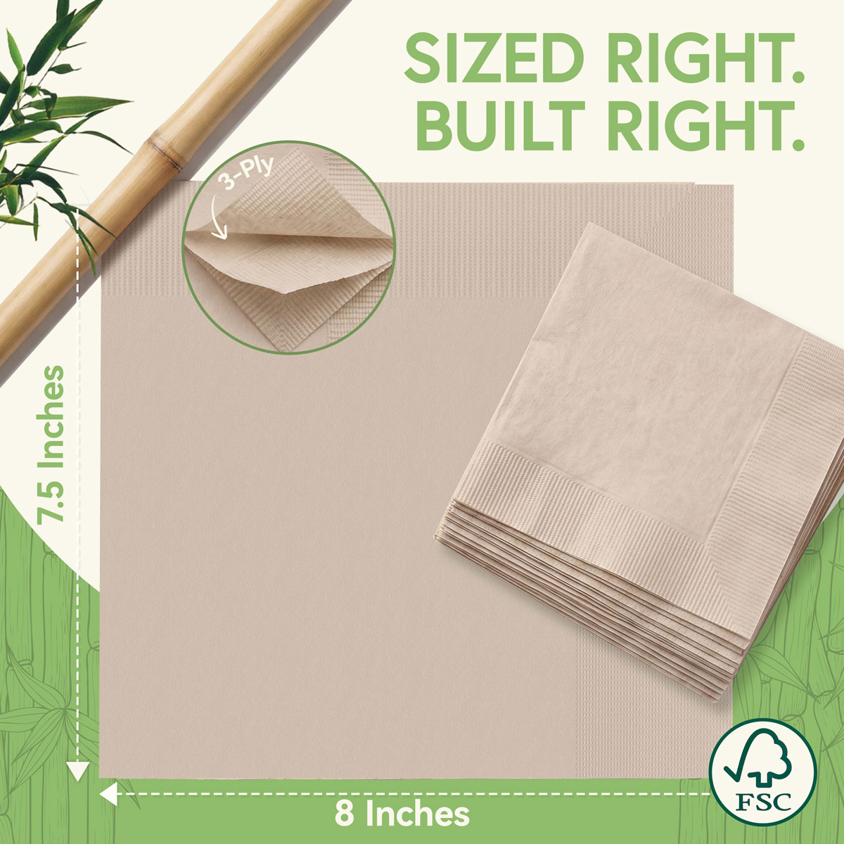 Dinner Napkin Dimensions 3-ply dinner napkins dimensions