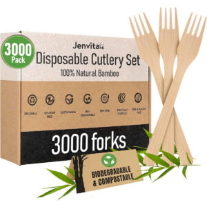 Bamboo Forks - 3000 Pack