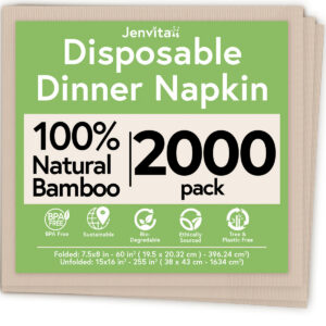 Disposable Bamboo Entertain Napkins - 2000 Pack