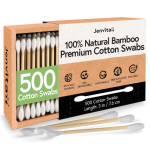 Bamboo Natural Cotton Swabs - 500 Pack