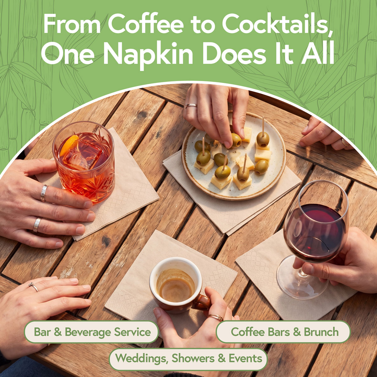 versatile disposable cocktail napkins
