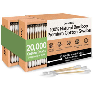 Bamboo Natural Cotton Swabs - 20000 Pack